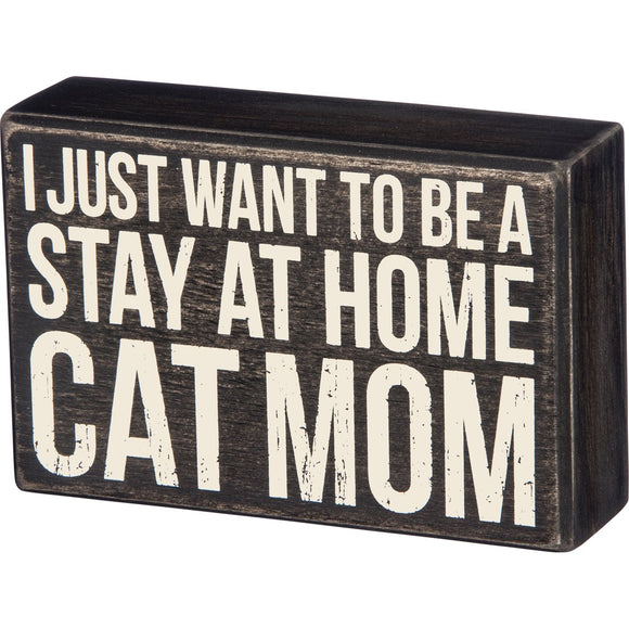 PBK Box Sign Cat Mom