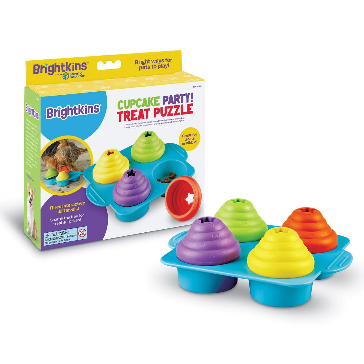 Brightkins Cupcake Party Treat Puzzle for Dogs - Fun and Interactive Dog  Toys, Dog Birthday Toy for All Breeds Small