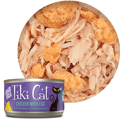 tiki cat succulent chicken Tiki Cat Luau Chicken & Egg 2.8oz Cat Food