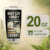 Best Cat Dad Ever Print Tumbler