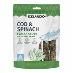 Icelandic Dog Cod & Spinach Combo Sticks 2oz*