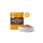 Portland Pet Food Company dog food package with a bowl of food on a white background