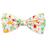 Colorful bow tie with a pattern on a white background