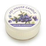 Pet House Candle in Wild Blueberries flavor on a white background