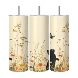 Black Cat & Butterflies Insulated Tumbler 20oz