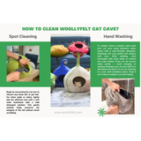 Woollyfelt Hand-Felted Wool Cat Cocoon Bed