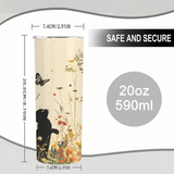 Black Cat & Butterflies Insulated Tumbler 20oz
