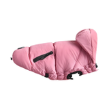 Pink dog coat on a white background