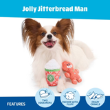 Bark Jolly Gingerbread Man Dog Toy