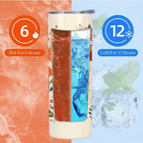 Floral Chicken w/ Glasses Stainless Steel Tumbler 20oz