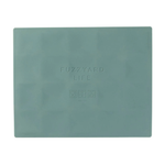Teal placemat with 'Fuzzyard Life' branding on a white background