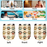 Paw Print Stainless Steel Tumbler 12oz
