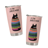 Too Peopley Black Cat Stainless Steel Tumbler