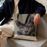 Grey Cat Tote Bag