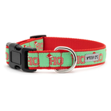 The Worthy Dog Santa's Cheer Dog Collar Green
