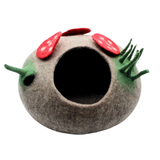 Woollyfelt Hand-Felted Wool Cat Cocoon Bed