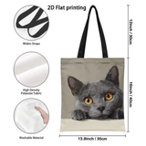 Grey Cat Tote Bag