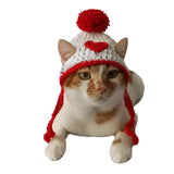 Knit Pom Cat Hat with Heart
