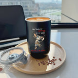 Black Touch my Coffee Sword Cat Stainless Mug*