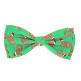 The Worthy Dog Santa's Cheer Bow Tie Green