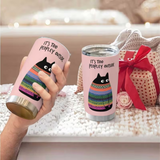 Too Peopley Black Cat Stainless Steel Tumbler