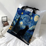 Black Cat Starry Night Tote Bag