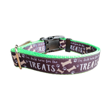 Doot's Here For The Treats Neon Green Nylon Dog Collar
