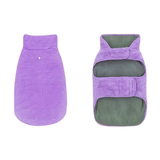 Double-Sided Plush Pet Coat Purple/Grey