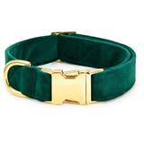 Foggy Dog Forest Green Velvet Dog Collar