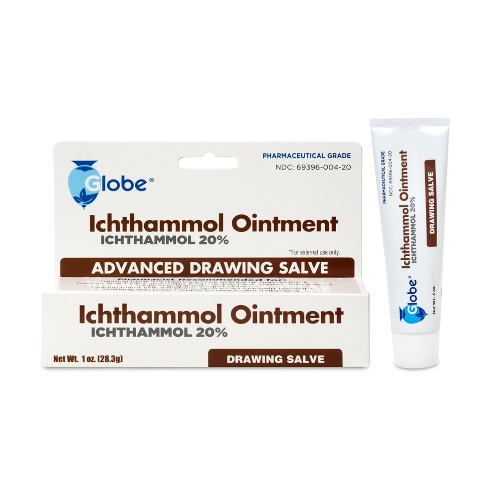 Ichthammol Ointment packaging and tube on a white background