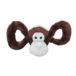 Plush monkey toy with large ears on a white background