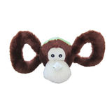 Plush monkey toy with large ears on a white background