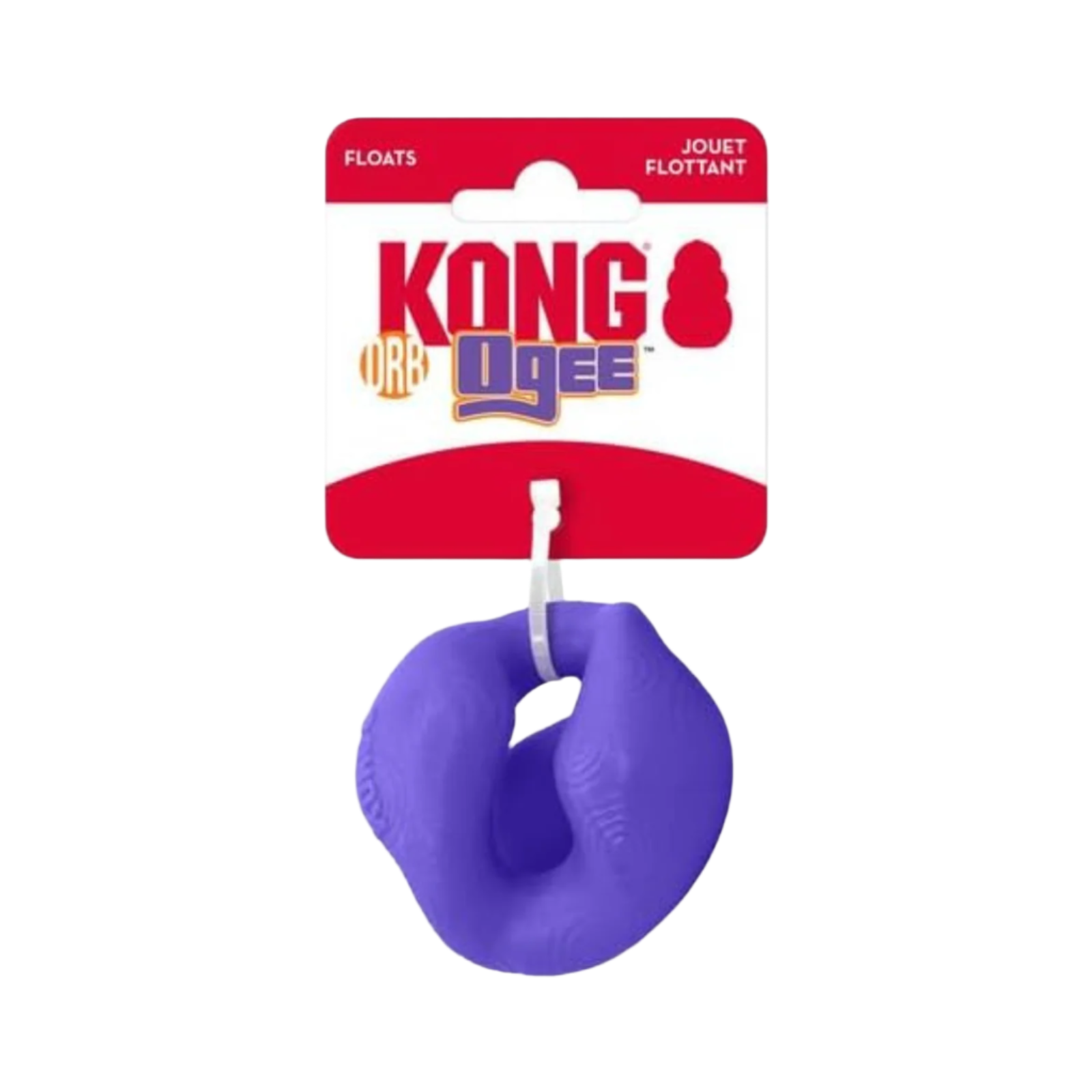 Purple dog toy with KONG branding on a white background