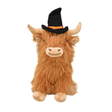 Multipet Highland Cow Shaggy with Witch Hat 8in Asst