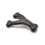 Dog toy shaped like a bone with 'Nylabone' branding on a white background