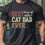 Best Cat Dad Ever Men´s Black Tee