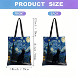 Black Cat Starry Night Tote Bag