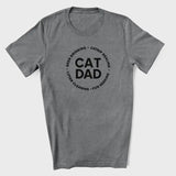 Funny Cat Dad Heather Columbia Tee Shirt
