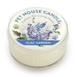 Pet House Candle in Lilac Garden flavor on a white background