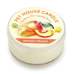 Pet House Candle Mango Peach scented candle on a white background