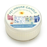 Pet House Candle in Sunwashed Cotton flavor on a white background