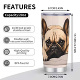 French Bulldog Stainless Steel Tumbler