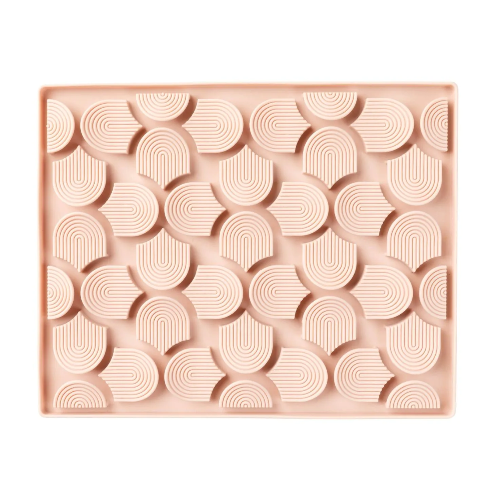 Decorative tray with geometric pattern on a white background