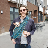 Walking Palm Dog Sling Peacock Blue Woven