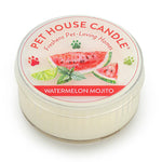 Pet House Candle in Watermelon Mojito flavor on a white background