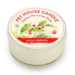 Pet House Candle Hollyberry scented candle on a white background