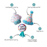 Fringe Bark-Day Plush Dog Toy 3pk