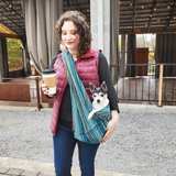 Walking Palm Dog Sling Peacock Blue Woven