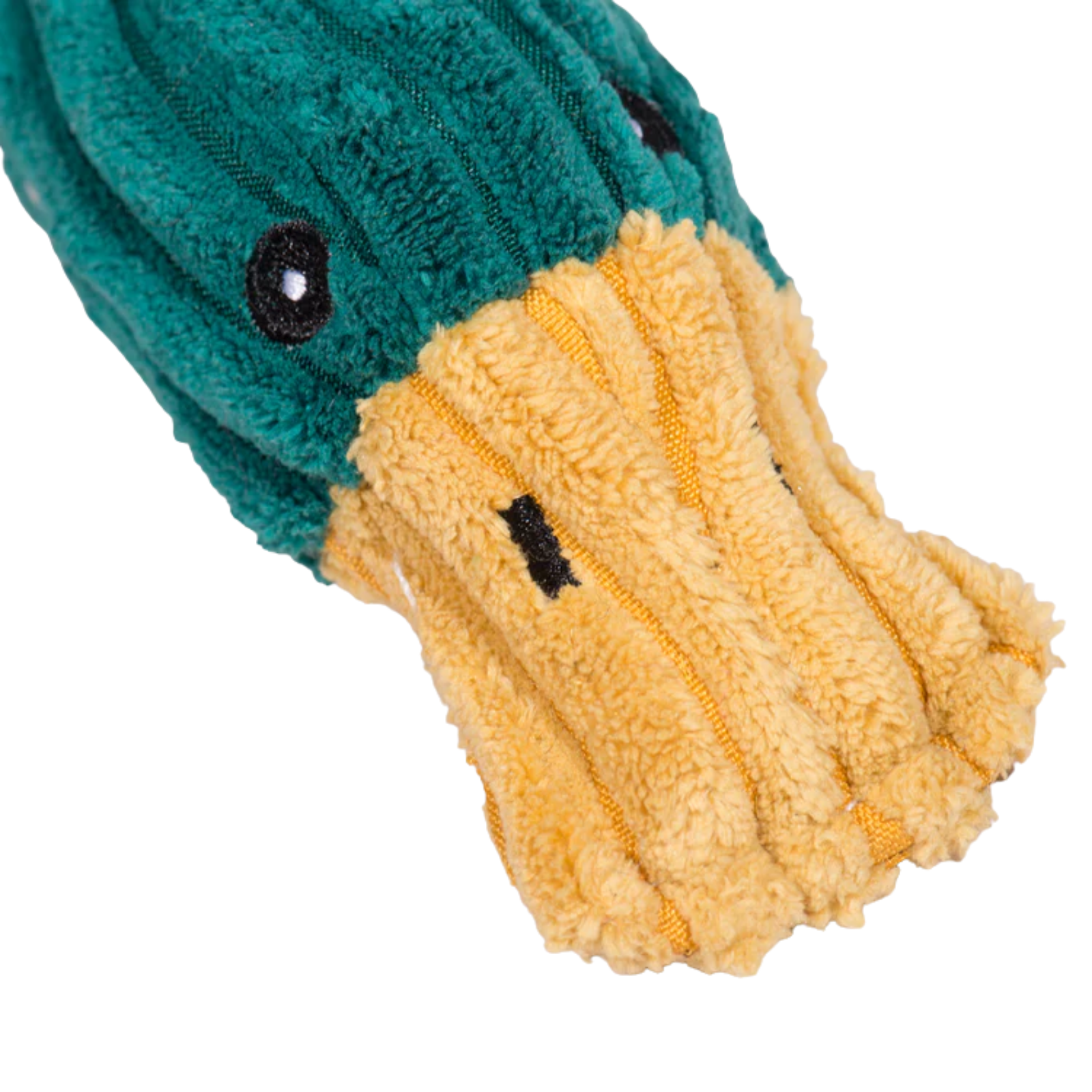 Pair of green and yellow slippers on a white background