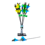 Set of colorful arrows with feathers on a white background